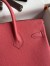 Hermes Birkin 25 Retourne Handmade Bag In Rose Lipstick Clemence Leather
