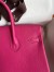 Hermes Birkin 25 Retourne Handmade Bag In Rose Tyrien Clemence Leather