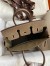 Hermes Birkin 25 Retourne Handmade Bag In Taupe Clemence Leather