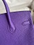Hermes Birkin 25 Retourne Handmade Bag In Violet Clemence Leather