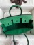 Hermes Birkin 25 Retourne Handmade Bag In Vert Vertigo Clemence Leather