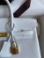 Hermes Birkin 25 Retourne Handmade Bag In White Clemence Leather