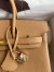 Hermes Birkin 25 Retourne Handmade Bag In Biscuit Epsom Calfskin