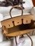 Hermes Birkin 25 Retourne Handmade Bag In Biscuit Epsom Calfskin