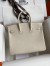 Hermes Birkin 25 Retourne Handmade Bag In Craie Epsom Calfskin