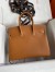 Hermes Birkin 25 Retourne Handmade Bag In Gold Epsom Calfskin