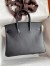 Hermes Birkin 25 Retourne Handmade Bag In Black Epsom Calfskin