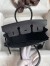 Hermes Birkin 25 Retourne Handmade Bag In Black Epsom Calfskin