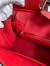 Hermes Birkin 25 Retourne Handmade Bag In Red Epsom Calfskin