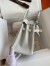 Hermes Birkin 25 Retourne Handmade Bag In White Epsom Calfskin