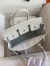 Hermes Birkin 25 Retourne Handmade Bag In White Epsom Calfskin