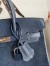Hermes Birkin 25 Retourne Handmade Bag In Blue Saphir Lizard Leather
