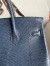 Hermes Birkin 25 Retourne Handmade Bag In Blue Saphir Lizard Leather