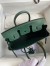 Hermes Birkin 25 Retourne Handmade Bag In Malachite Lizard Leather