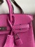 Hermes Birkin 25 Retourne Handmade Bag In Pink Lizard Leather