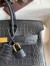 Hermes Birkin 25 Handmade Bag In Black Crocodile Niloticus Matte Skin