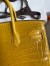 Hermes Birkin 25 Handmade Bag In Yellow Crocodile Niloticus Shiny Skin