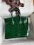 Hermes Birkin 25 Handmade Bag In Malachite Crocodile Niloticus Shiny Skin