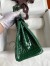 Hermes Birkin 25 Handmade Bag In Malachite Crocodile Niloticus Shiny Skin