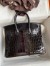 Hermes Birkin 25 Handmade Bag In Black Crocodile Niloticus Shiny Skin