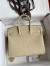 Hermes Birkin 25 Retourne Handmade Bag In Parchemin Ostrich Leather