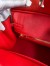 Hermes Birkin 25 Retourne Handmade Bag In Red Ostrich Leather