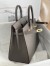 Hermes Birkin 25 Sellier Handmade Bag In Etain Epsom Calfskin