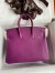 Hermes Birkin 25 Retourne Handmade Bag In Anemone Swift Calfskin