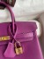 Hermes Birkin 25 Retourne Handmade Bag In Anemone Swift Calfskin