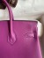 Hermes Birkin 25 Retourne Handmade Bag In Anemone Swift Calfskin