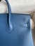 Hermes Birkin 25 Retourne Handmade Bag In Deep Blue Swift Calfskin