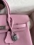 Hermes Birkin 25 Retourne Handmade Bag In Mauve Sylvestre Swift Calfskin