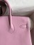 Hermes Birkin 25 Retourne Handmade Bag In Mauve Sylvestre Swift Calfskin