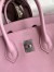 Hermes Birkin 25 Retourne Handmade Bag In Mauve Sylvestre Swift Calfskin