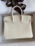 Hermes Birkin 25 Retourne Handmade Bag In Nata Swift Calfskin