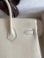 Hermes Birkin 25 Retourne Handmade Bag In Nata Swift Calfskin