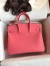 Hermes Birkin 25 Retourne Handmade Bag In Rose Lipstick Swift Calfskin