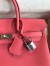 Hermes Birkin 25 Retourne Handmade Bag In Rose Lipstick Swift Calfskin