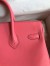 Hermes Birkin 25 Retourne Handmade Bag In Rose Lipstick Swift Calfskin