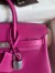 Hermes Birkin 25 Retourne Handmade Bag In Rose Purple Swift Calfskin