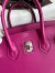 Hermes Birkin 25 Retourne Handmade Bag In Rose Purple Swift Calfskin