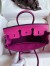 Hermes Birkin 25 Retourne Handmade Bag In Rose Purple Swift Calfskin