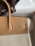 Hermes Birkin 25 Handmade Bag In Toile & Chai Epsom Leather