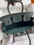 Hermes Birkin 30 Retourne Handmade Bag In Vert Cypres Chevre Mysore Leather