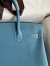 Hermes Birkin 30 Retourne Handmade Bag In Blue Jean Clemence Leather