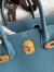 Hermes Birkin 30 Retourne Handmade Bag In Blue Jean Clemence Leather