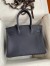 Hermes Birkin 30 Retourne Handmade Bag In Blue Nuit Clemence Leather