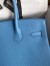 Hermes Birkin 30 Retourne Handmade Bag In Blue Paradise Clemence Leather