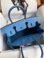 Hermes Birkin 30 Retourne Handmade Bag In Blue Paradise Clemence Leather