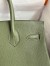 Hermes Birkin 30 Retourne Handmade Bag In Green Clemence Leather
